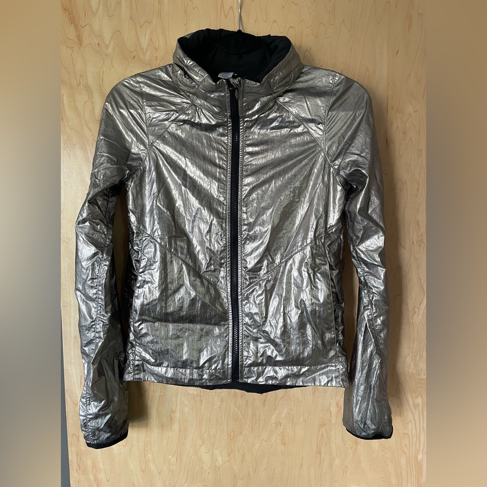 Ivivva Girls' Metallic Silver Windbreaker Jacket